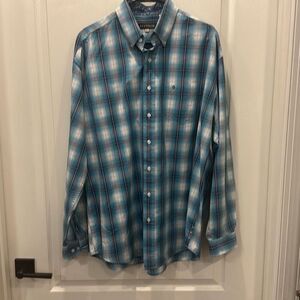 Stetson Cotton Shirt - XL - blue & white